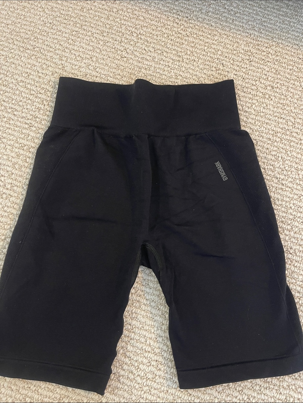 Gymshark Kids Black High-Waist Leggings Shorts